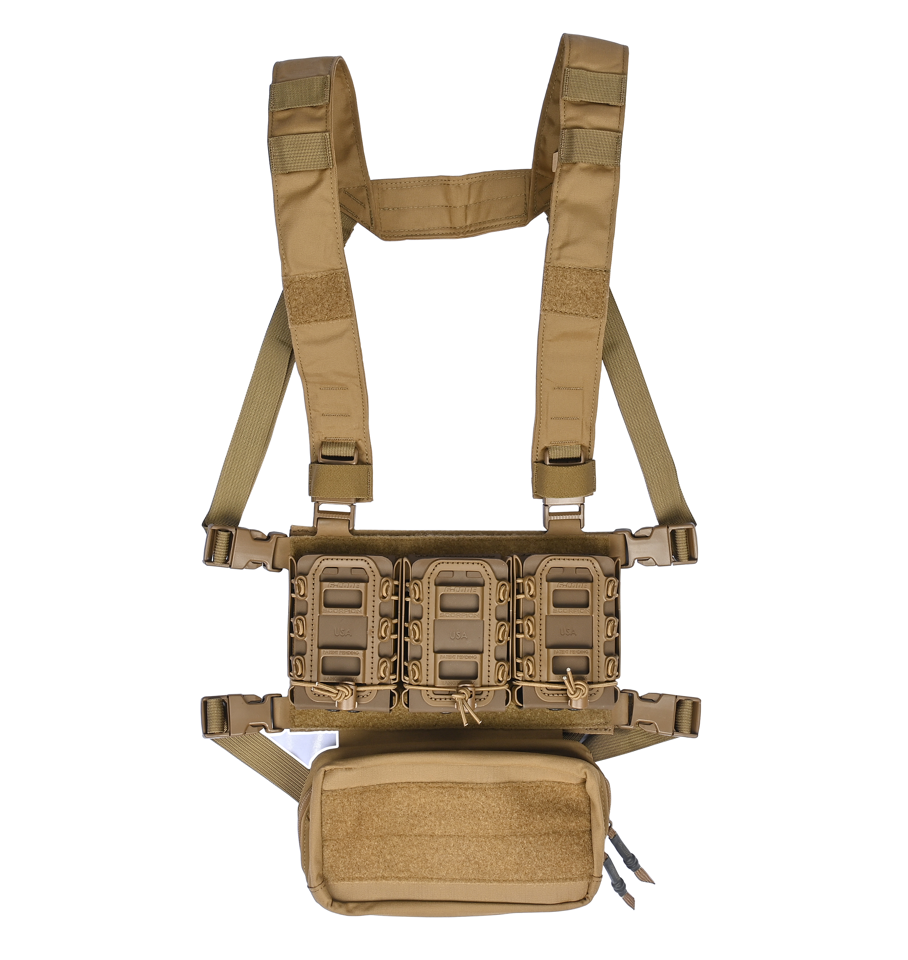 NOSPORT VE-10-ACD-05-CB チェストリグ コヨーテブラウン SYNC - 3Zero 3X0 Micro Chest Rig with Suspension Pouch, Coyote