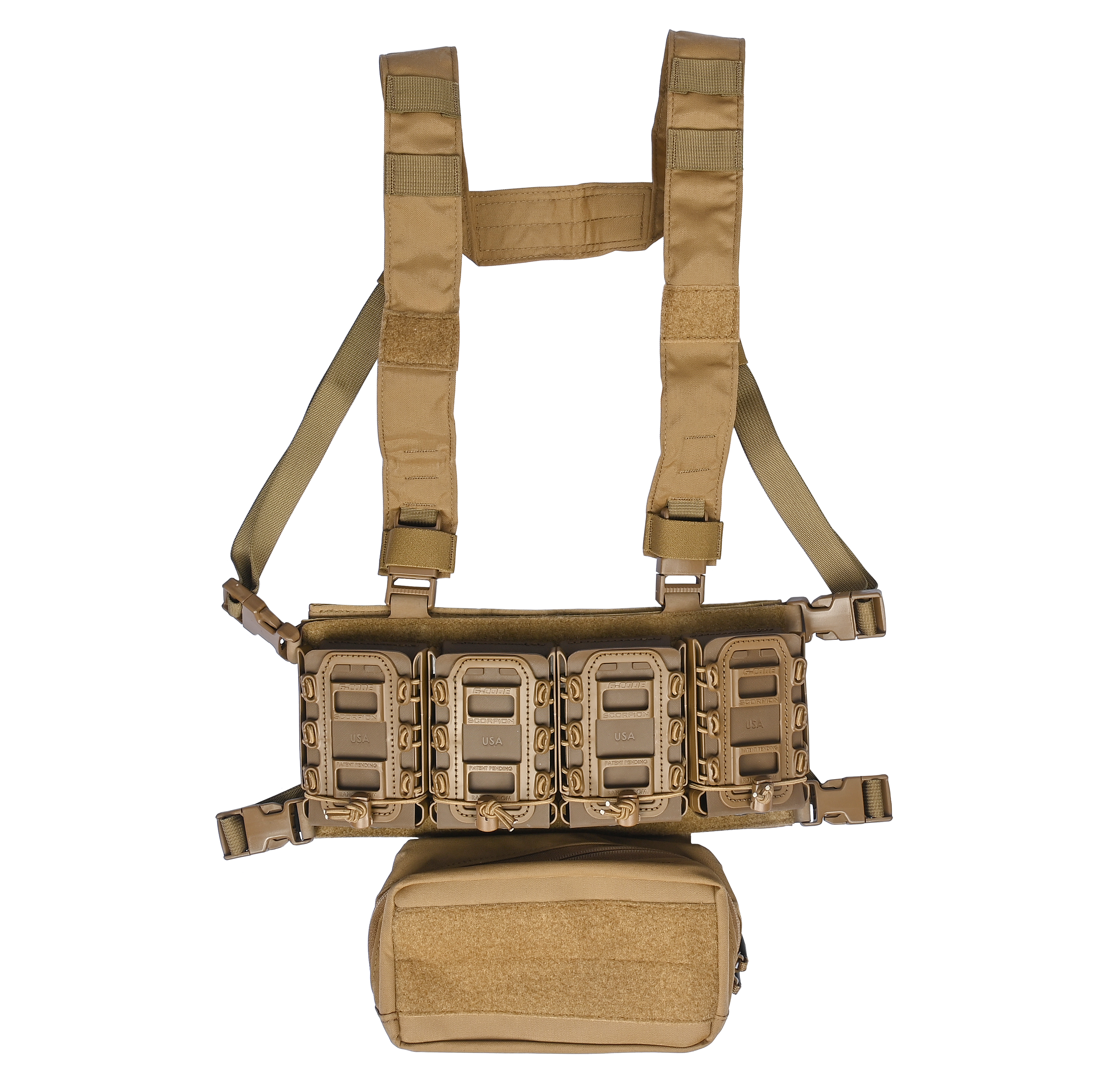 SYNC - 4Zero 4X0 Micro Chest Rig with Suspension Pouch, Coyote